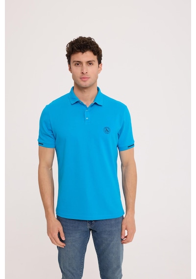 Summer Polo Turkuaz Basıc Polo Yaka Tişört Turkuaz