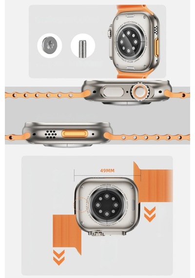 Wearfitpro Wearfit Ws X9 7 Kordonlu Akıllı Kol Saati 49mm Tft Ekran Gri