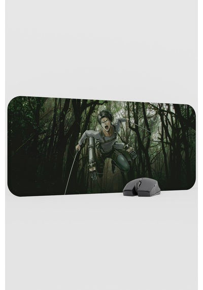 Levi Ackerman Anime V2 - 70x30 Xl Gaming Kauçuk Kaymaz Taban Mouse Pad Fare Altlığı