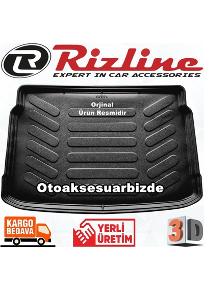 Peugeut 207 Bagaj Havuz Paspas 3D Siyah Hb 2006-2012 Aras Rizline N11.12364