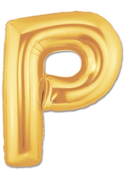 Go İthalat P Harf Folyo Balon Altın Renk 40 İnç