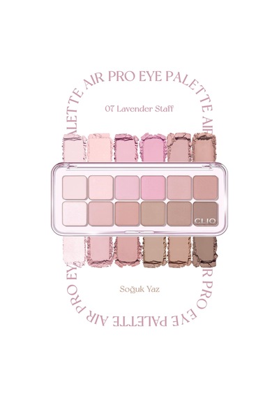 Hafif Dokulu Yoğun Renklere Sahip Göz Farı Paleti Clıo Pro Eye Palette Air 07 Lavender Staff 07