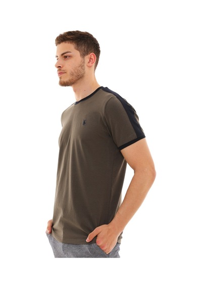 T8584 Dewberry Erkek T-shırt-haki Haki