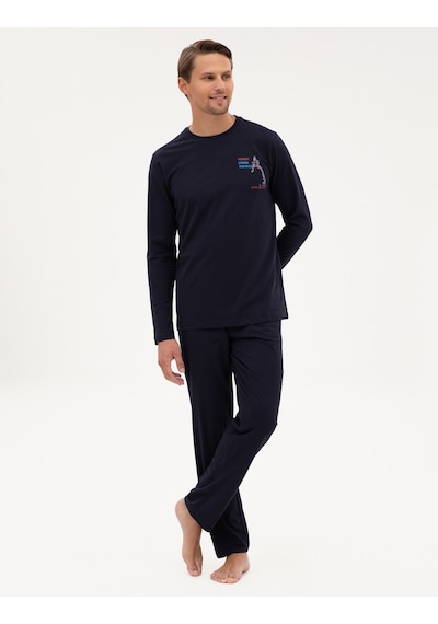 Pierre Cardin Erkek Lacivert Pijama Takım 50322635-200 Lacivert