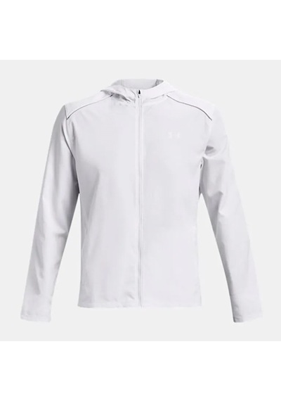 Under Armour Launch Kapüşonlu Erkek Rüzgarlık Beyaz