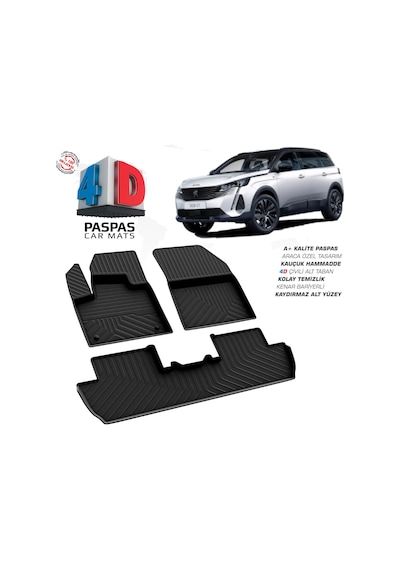 5008 Gt 4D Havuzlu Paspas Araca Özel 2019 2020 2021 2022 N11.3123
