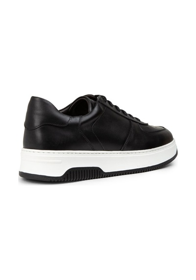 Deery Hakiki Deri Siyah Erkek Sneaker Ayakkabı - 01965msyhe08 Siyah