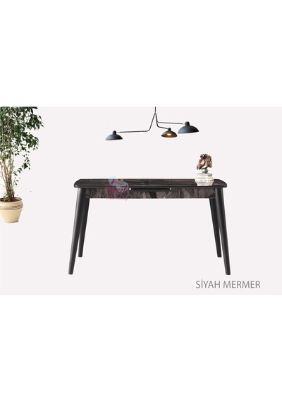 Ortadan Açılabilir Mdf Yemek Masası, Mutfak Masası 70x120 Cm 001