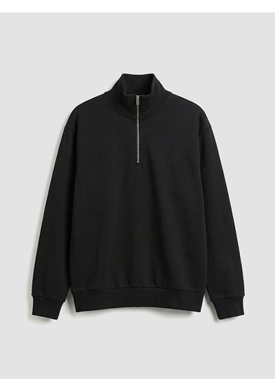 Lcw Vision Siyah Dik Yaka Erkek Kalın Sweatshirt