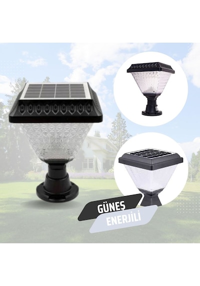 Güneş Enerjili Solar Set Üstü Bahçe Aydınlatma Beyaz Işık