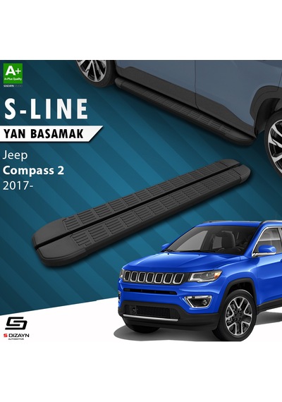 S-Dizayn Jeep Compass 2 S-Line Siyah Yan Basamak 173 Cm 2017 Üzer