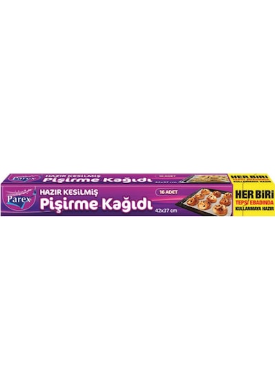 Parex Hazır Kesilmiş Pişirme Kağıdı 16 Adet 42 x 37 CM