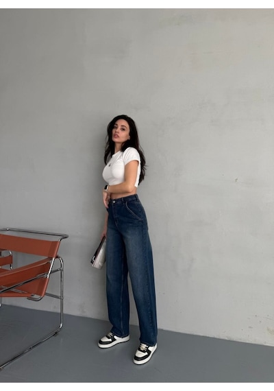 Maison Meda Denim De Yeni Siluet: Lacivert Baggy Lacivert