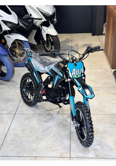 Enbest Benzinli Hidrolik Frenler 7-17 Yaş Çocuk Cros Motoru Yeşil