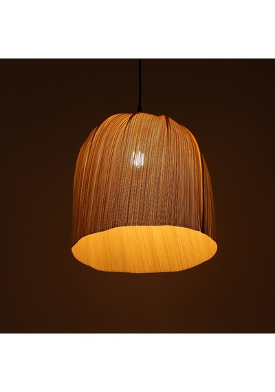 Meltem 32x32 Cm Bambu Orta Boy Sarkıt Lamba Bej