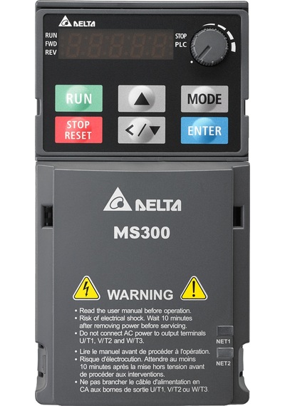 Vfd2a8ms21afsaa Delta Ms300 Serisi 0,4 Kw 1 Faz 220 Vac Hız Kontrol Cihazı