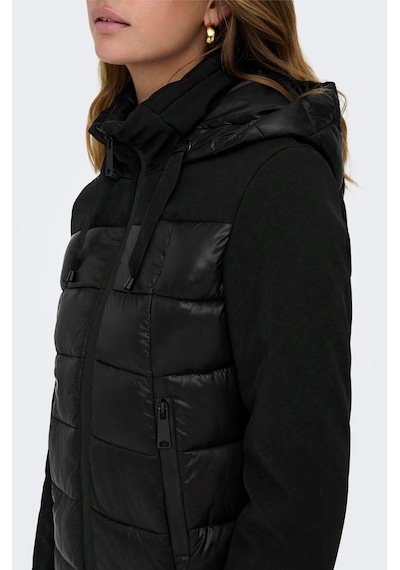 Only Kapüşonlu Puffer Siyah Kadın Kaban 15294008 Siyah