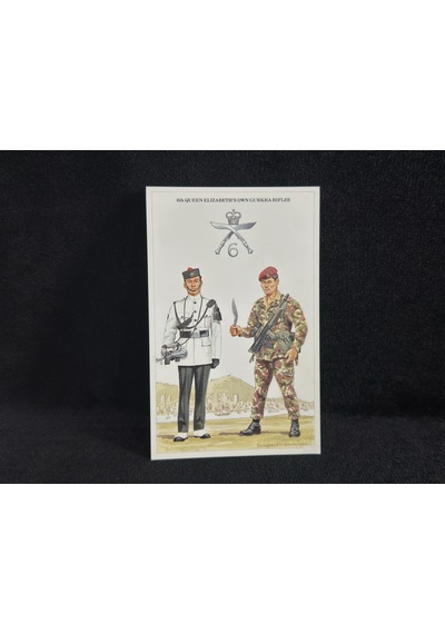 1995 İngiltere Kartpostal Britanya Ordusu Postcard The British Army Series No.55 6th Queen Elizabeth's Own Gurkha Rifles