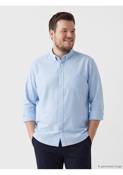 Lcwaıkıkı Classic Mavi Regular Fit Oxford Erkek Gömlek