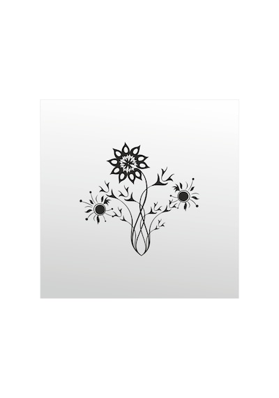 Folyo Sticker Ayçiçeği 70cm Uzunluk Siyah