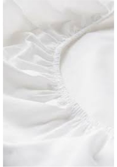 Bebesi Çift Kişilik Fitted Alez 160x200+30 Cm Sıvı Geçirmez Micro Kumaş Beyaz
