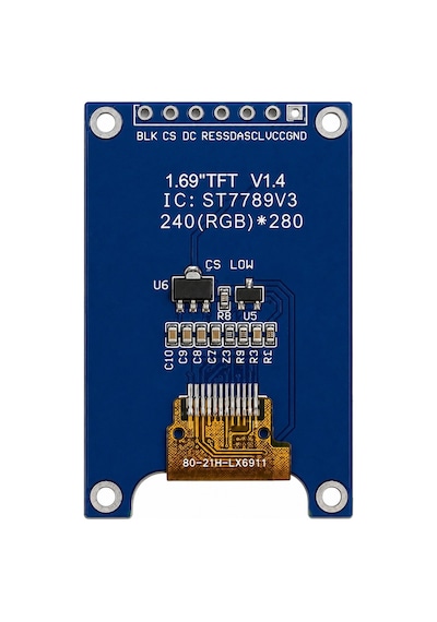 Tft Lcd 1.69 Inç 240x280 St7789 V3 Spı Ips Ekran Modülü