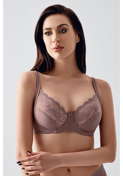 New Bra Kadın D Kap Dantelli Toparlayıcı Sütyen Cappuccino 6000 Cappuccino