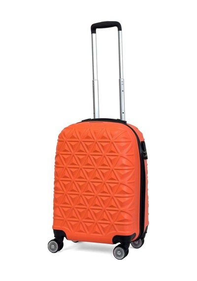 Reymond Luggage Piramit Desen ABS Seyahat Valizi, Canyon Serisi,  Turuncu - Kabin Boy Turuncu
