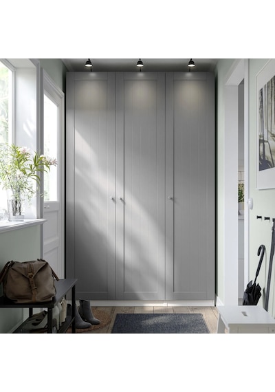 Ikea Beyaz Şık Kapaklı Gardırop 150x60x236 Cm