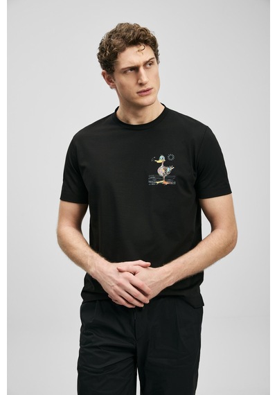 Lufian Finx Erkek T-shirt 111020313 Siyah