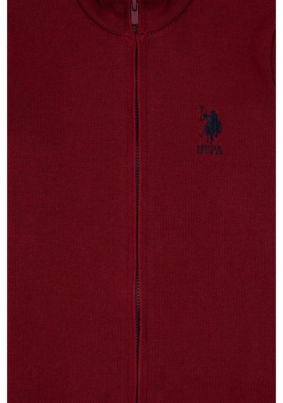 U.s. Polo Assn. Erkek Çocuk Bordo Hırka Triko 50317144-vr014 Bordo