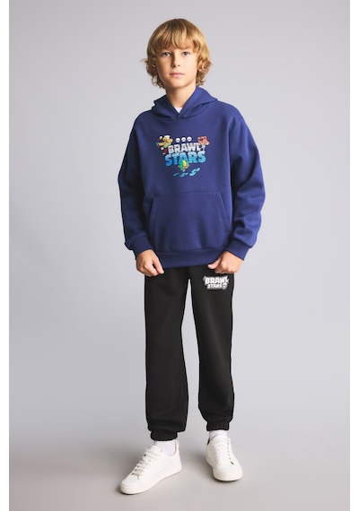 Defacto Brawl Stars Kalın Sweatshirt Kumaşı 2li Takım Erkek Çocuk I3682a826wnnv42 Lacivert-nv42