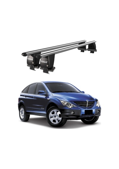 Royal Ssangyong Actyon 2005-2010 Uyumlu Gri Ara Atkı Port Bagaj Tavan Barı