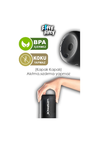 Uzspace 800 ML Yeni Ebat Boy 25 CM Tritan Su Matarası Bpa