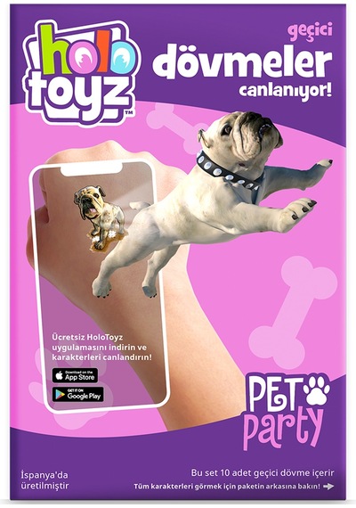 Holotoyz Tattoo Pet Party Ar Uyumlu Geçici Dövme
