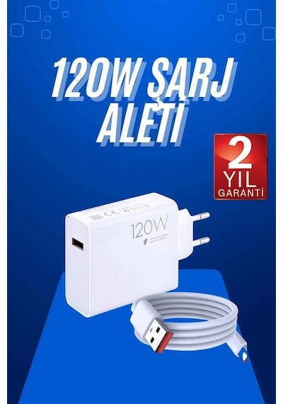Zenvia 120 Watt Turbo Hızlı Şarj Aleti Seti Hızlı Şarj Adaptörü Beyaz Znv2026