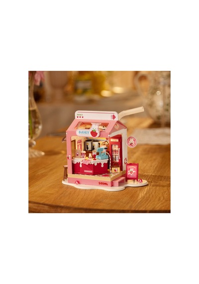Milkshake Minyatür Maket Ev Seti Rolife Strawberry Milk Box
