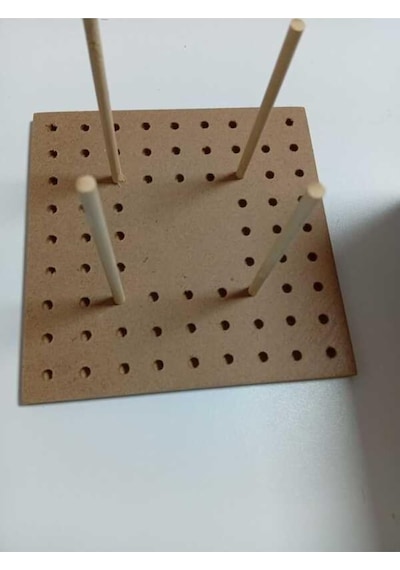 Örgü Motif Standı Hobi Standı 15x15cm Mdf Diğer