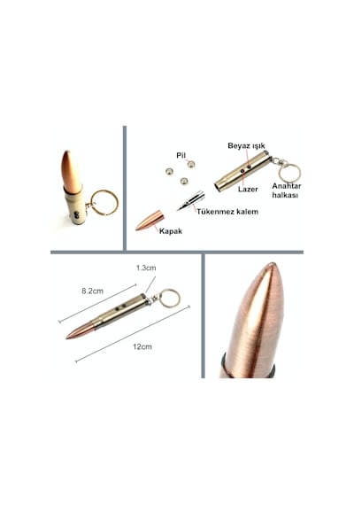 Omeniv Mini Tükenmez Kalem-Led Fener- Lazerli Anahtarlık Outdoor Çok Renkli