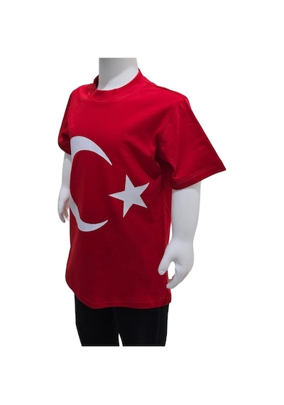 Kostüm Sarayı Ay Yıldız Baskılı Türk Bayraklı Tişört Kırmızı