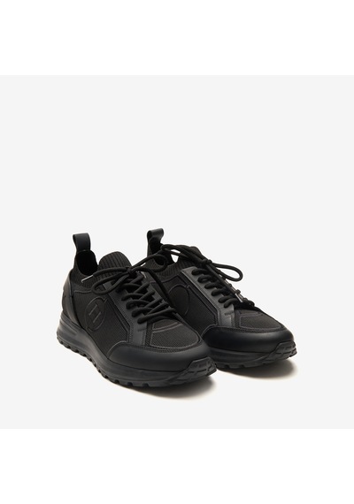 Siyah Sneaker Erkek 24314 Huds Triko Nakış