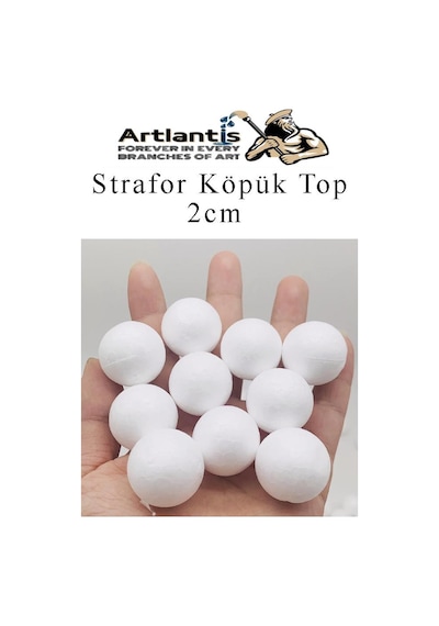 Strafor Köpük Top 5 Cm 5 Adet Köpük Top Küre Toplar Yuvarlak Strafor Köpük Top Okul Deney Hobi Sanat