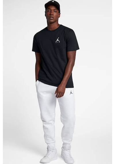 Nike Jordan Jumpman Air Unisex Balck Tee Jordan Nakış Logolu Tişört Siyah Siyah