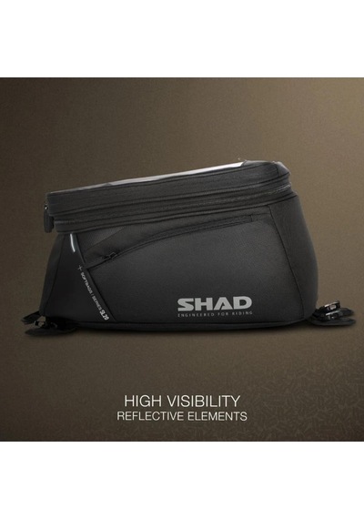 Shad Sl20 Motosiklet Depo Üstü Çanta Mıknatıslı Bağlantı 12-15 Litre X0sl201f Siyah