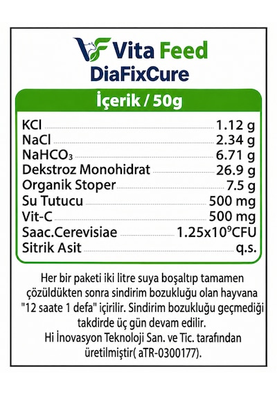 Vitafeed Buzağı-kuzu-oğlak İçin Diafixcure 18 Adet