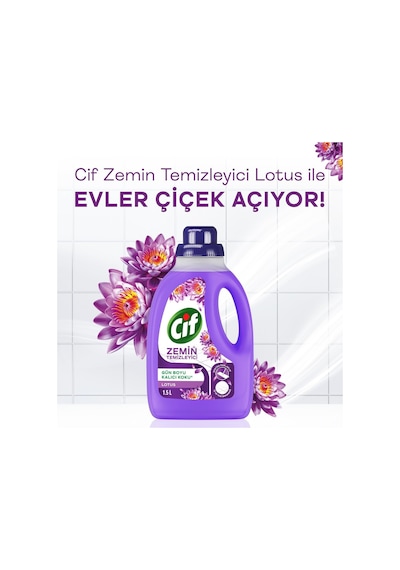 Cif Zemin Temizleyici Lotus 1500 Ml 10'lu Set