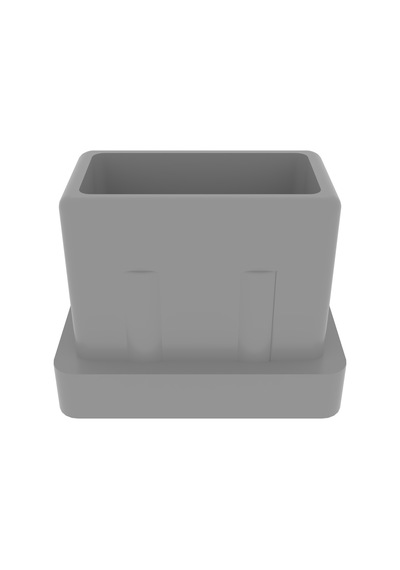 Cateksss 15x25 Mm Düz İç Profil Tapası Gri - 4 Lü Paket