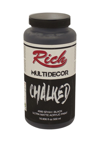 Rich Multi Decor Chalked Akrilik Boya 4580 Siyah 500 Cc
