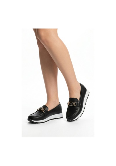 Giamgia Store Kadın Siyah Ortopedik Loafer Günlük Loafer Ayakkabı-2333