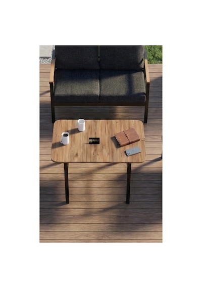 Bahçe Masası Ahşap Balkon Teras Cafe Masa Modern Dış Mekan Masa 9832 Atlantik Çam Sadece Masa Çok Renkli